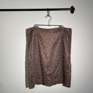 Jones New York | BROWN LACE SKIRT